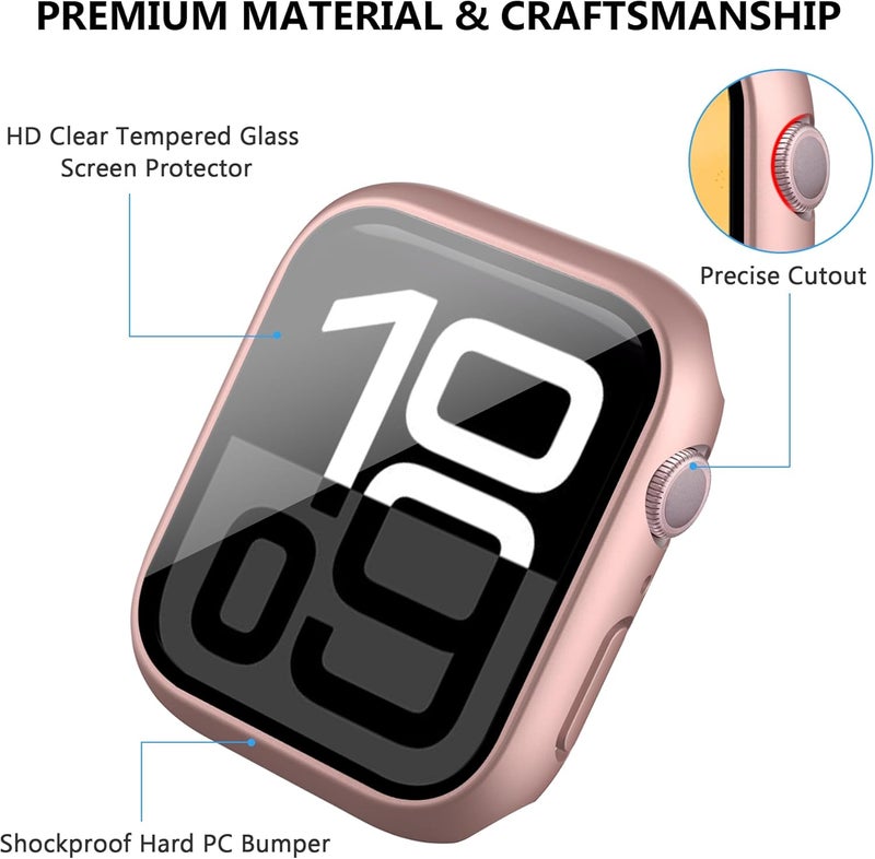 Tiorecime 20 Pack Case for Apple Watch Series 9/8/7 41mm with Tempered Glass Screen Protector, Shockproof Hard PC Protective Cover, All-around Bumper Compatible with iWatch S9 S8 S7 41mm - Image 2